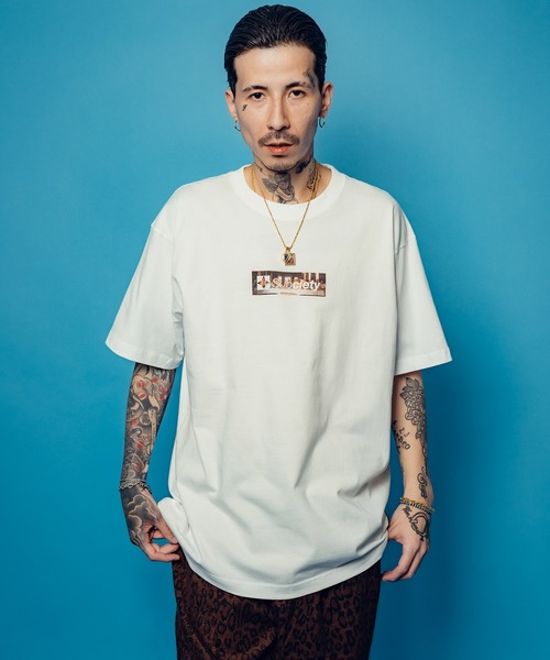 Subciety（サブサエティ）の「Last supper box tee（Tシャツ/カットソー・メンズ・ブラック/グレイッシュブルー/ホワイト・SMALL/MEDIUM/LARGE/X-LARGE/XX-LARGE）」の8枚目の写真