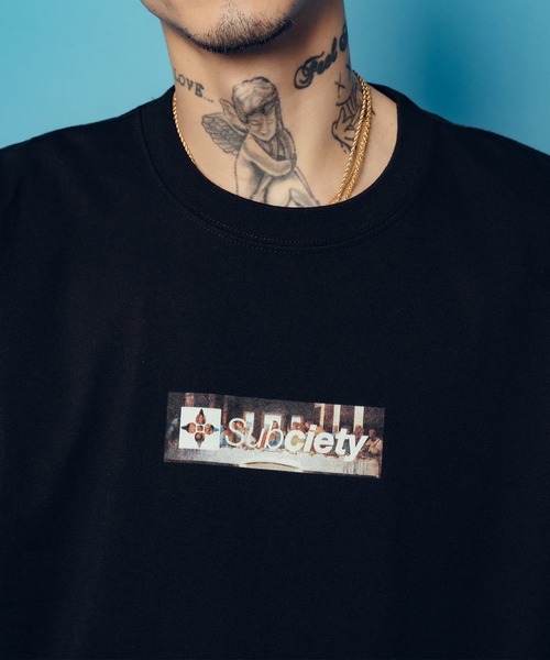 Subciety（サブサエティ）の「Last supper box tee（Tシャツ/カットソー・メンズ・ブラック/グレイッシュブルー/ホワイト・SMALL/MEDIUM/LARGE/X-LARGE/XX-LARGE）」の13枚目の写真