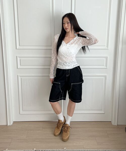 Midnight Move(ミッドナイトムーブ)の「7 fl eb pants (blue)(デニムパンツ・レディース・その他・S/M)」の12枚目の写真