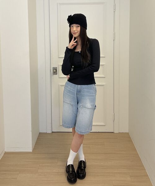 Midnight Move(ミッドナイトムーブ)の「7 fl eb pants (blue)(デニムパンツ・レディース・その他・S/M)」の14枚目の写真