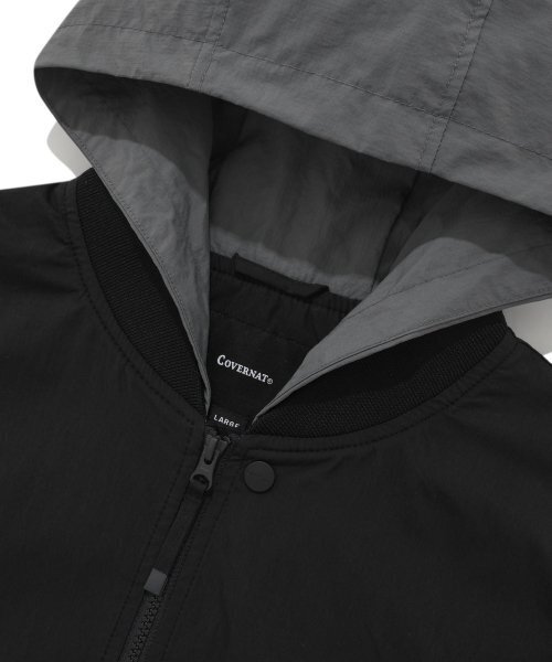 COVERNAT(カバーナット)の「フードパーカー レイヤードMA-1ジャケット ブラック(ブルゾン・レディース・その他・S/M/L/XL/XS/XXL)」の3枚目の写真