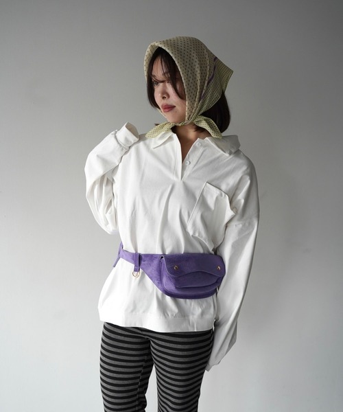 SANSeLF(サンセルフ)の「【SANSeLF】フロントボタンルーズシルエットトップス saw25a076(スウェット・レディース・ホワイト・FREE)」の2枚目の写真