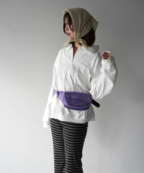 SANSeLF(サンセルフ)の「【SANSeLF】フロントボタンルーズシルエットトップス saw25a076(スウェット・レディース・ホワイト・FREE)」の3枚目の写真