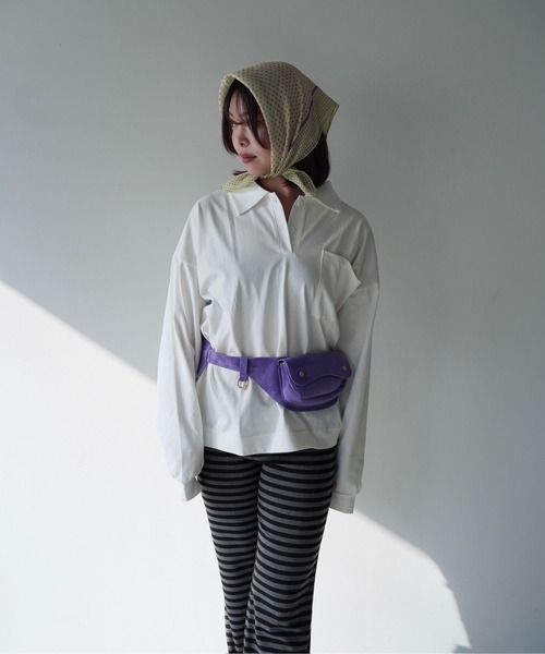 SANSeLF(サンセルフ)の「【SANSeLF】フロントボタンルーズシルエットトップス saw25a076(スウェット・レディース・ホワイト・FREE)」の5枚目の写真