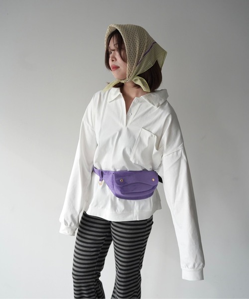 SANSeLF(サンセルフ)の「【SANSeLF】フロントボタンルーズシルエットトップス saw25a076(スウェット・レディース・ホワイト・FREE)」の16枚目の写真