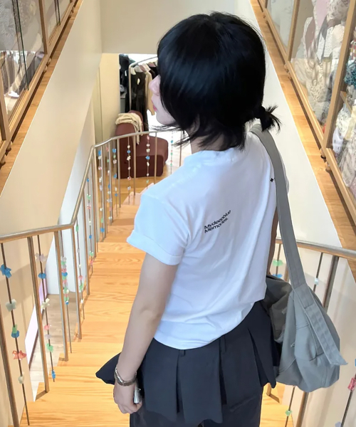 mydeepbluememories(マイディープブルーメモリーズ)の「(W) Nativity Mm Crop Tee (WHITE)(Tシャツ/カットソー・レディース・ホワイト・FREE)」の6枚目の写真