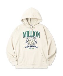 MILLION OPENING 特殊裏毛フードパーカー
