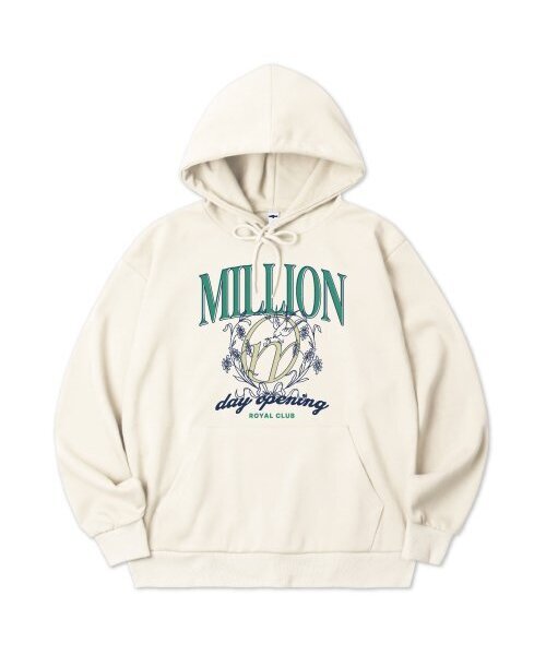 MILLION DAY(ミリオンデイ)の「MILLION OPENING 特殊裏毛フードパーカー(パーカー・メンズ・その他・L/XL/M)」の1枚目の写真