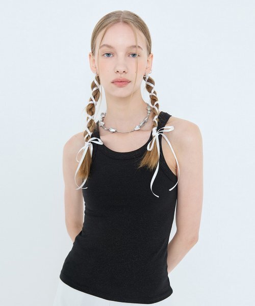 LARTIGENT(ラーティゼン)の「L4 FOIL SLEEVELESS(BLACK)(Tシャツ/カットソー・レディース・その他・FREE)」の1枚目の写真