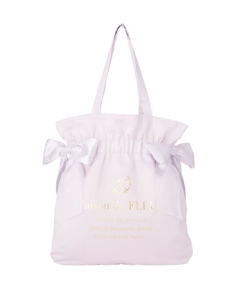 Maison de FLEUR(メゾンドフルール)の「ダブルリボンギャザートートバッグ(トートバッグ・レディース・ピンク/ラベンダー/ネイビー/ブラック・FREE)」の17枚目の写真