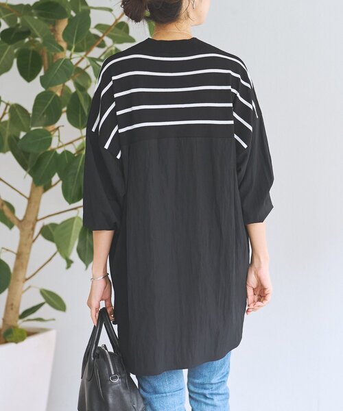 BEARDSLEY（ビアズリー）の「ボーダーニットブラウス（ニット/セーター・レディース・ブラック・FREE）」の10枚目の写真