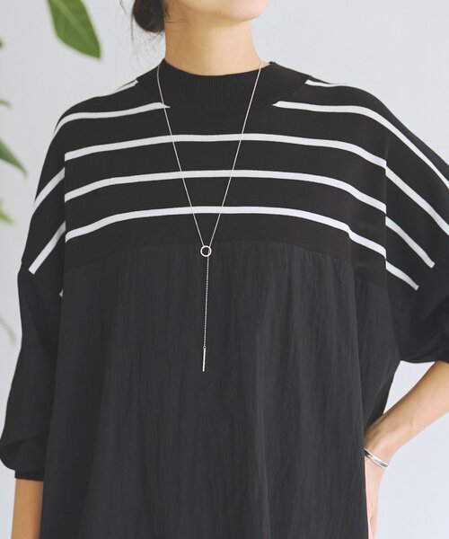 BEARDSLEY（ビアズリー）の「ボーダーニットブラウス（ニット/セーター・レディース・ブラック・FREE）」の11枚目の写真