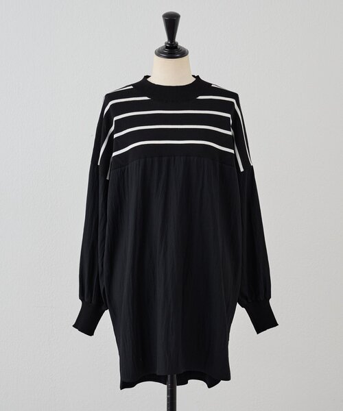 BEARDSLEY（ビアズリー）の「ボーダーニットブラウス（ニット/セーター・レディース・ブラック・FREE）」の15枚目の写真