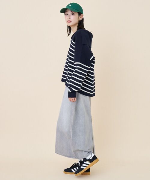 AMERICAN HOLIC（アメリカンホリック）の「セーラーカラーニットプルオーバー（ニット/セーター・レディース・ブラウン/ネイビー/アイボリー・FREE）」の9枚目の写真