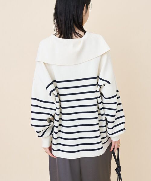 AMERICAN HOLIC（アメリカンホリック）の「セーラーカラーニットプルオーバー（ニット/セーター・レディース・ブラウン/ネイビー/アイボリー・FREE）」の14枚目の写真