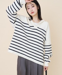 AMERICAN HOLIC | セーラーカラーニットプルオーバー(ニット/セーター)