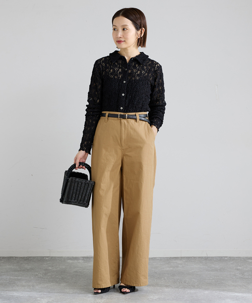 IENA（イエナ）の「コットンキャンバスバックイージーパンツ（その他パンツ・レディース・ピンク/ベージュ・34/36/38/40）」の7枚目の写真