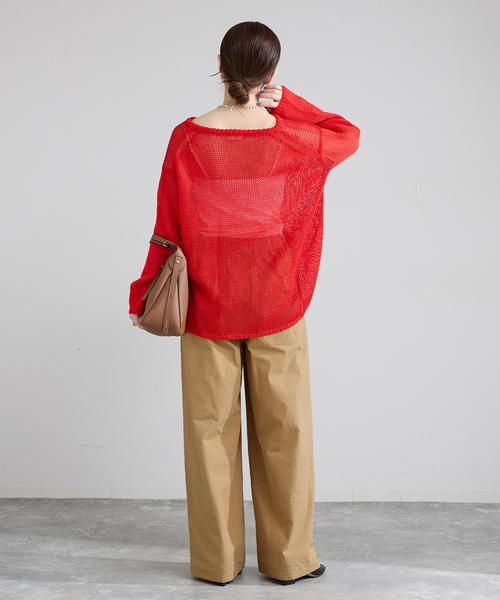 IENA（イエナ）の「コットンキャンバスバックイージーパンツ（その他パンツ・レディース・ピンク/ベージュ・34/36/38/40）」の22枚目の写真