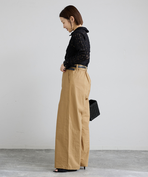 IENA（イエナ）の「コットンキャンバスバックイージーパンツ（その他パンツ・レディース・ピンク/ベージュ・34/36/38/40）」の19枚目の写真