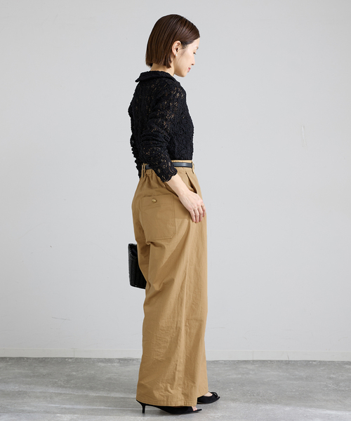 IENA（イエナ）の「コットンキャンバスバックイージーパンツ（その他パンツ・レディース・ピンク/ベージュ・34/36/38/40）」の18枚目の写真