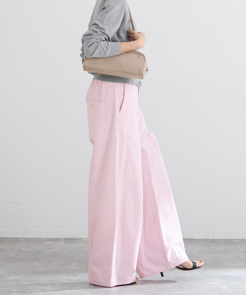 IENA（イエナ）の「コットンキャンバスバックイージーパンツ（その他パンツ・レディース・ピンク/ベージュ・34/36/38/40）」の14枚目の写真