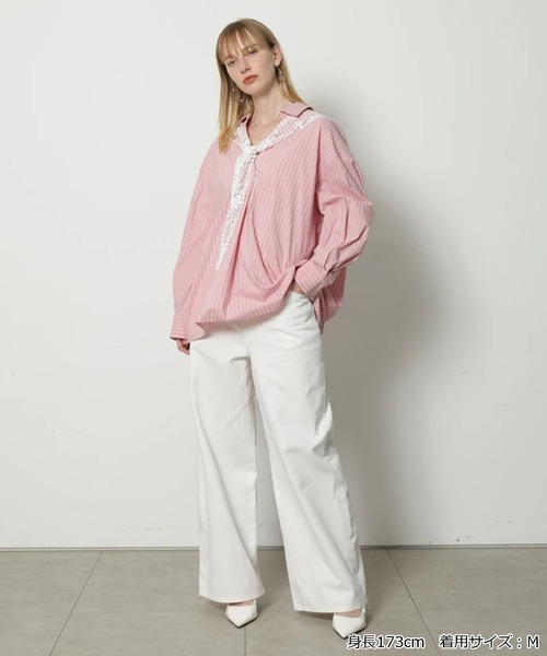 CADUNE(カデュネ)の「ワイドストレートデニム(その他パンツ・レディース・ライトブルー/ホワイト/ベージュ・38/36/34)」の5枚目の写真