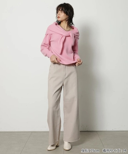 CADUNE(カデュネ)の「ワイドストレートデニム(その他パンツ・レディース・ライトブルー/ホワイト/ベージュ・38/36/34)」の12枚目の写真