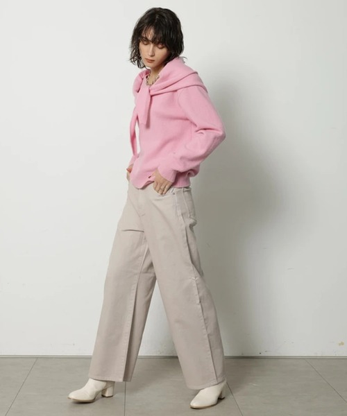 CADUNE(カデュネ)の「ワイドストレートデニム(その他パンツ・レディース・ライトブルー/ホワイト/ベージュ・38/36/34)」の13枚目の写真