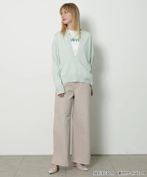 CADUNE(カデュネ)の「ワイドストレートデニム(その他パンツ・レディース・ライトブルー/ホワイト/ベージュ・38/36/34)」の14枚目の写真