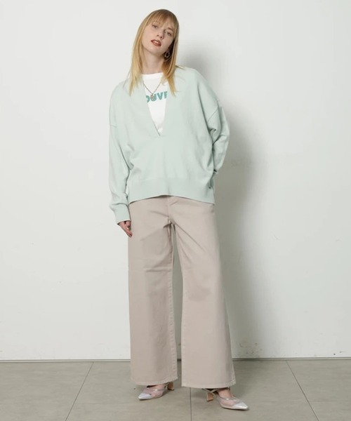 CADUNE(カデュネ)の「ワイドストレートデニム(その他パンツ・レディース・ライトブルー/ホワイト/ベージュ・38/36/34)」の15枚目の写真