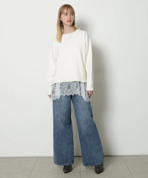 CADUNE(カデュネ)の「ワイドストレートデニム(その他パンツ・レディース・ライトブルー/ホワイト/ベージュ・38/36/34)」の21枚目の写真