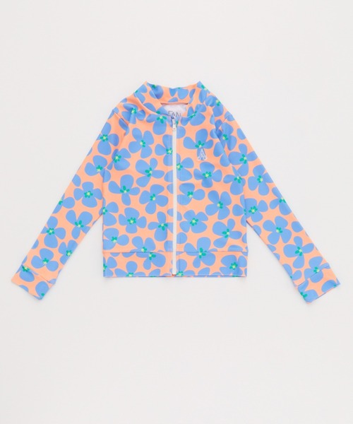 Ocean&Ground(オーシャン&グラウンド)の「GIRL’SソウガラZIPラッシュガード(ラッシュガード・キッズ・エメラルド/その他6/ライトパープル/サーモンピンク・130/120/110/90/140/100)」の3枚目の写真