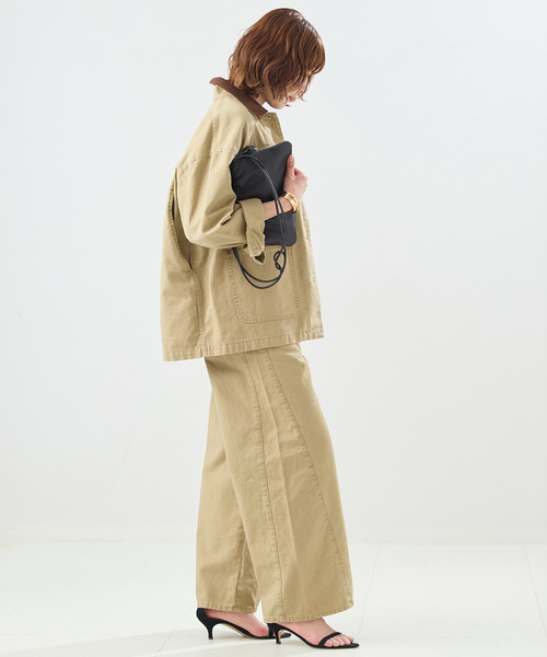 journal standard L'essage（ジャーナルスタンダードレサージュ）の「Duck フィールドジャケット（ミリタリージャケット・レディース・ベージュ・FREE）」の3枚目の写真