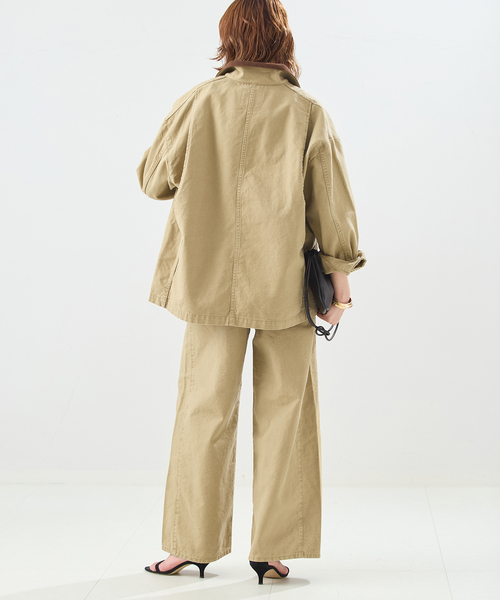 journal standard L'essage（ジャーナルスタンダードレサージュ）の「Duck フィールドジャケット（ミリタリージャケット・レディース・ベージュ・FREE）」の4枚目の写真