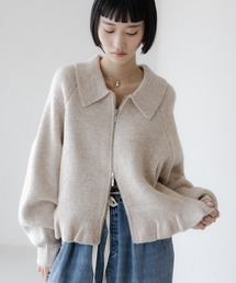 LOWRYS FARM | エリニットフリルブルゾン 640855(ブルゾン)