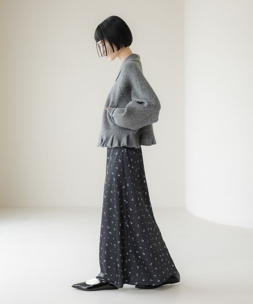 LOWRYS FARM（ローリーズファーム）の「エリニットフリルブルゾン 640855（ブルゾン・レディース・アイボリー/ブラック/グレー/グリーン・FREE）」の17枚目の写真