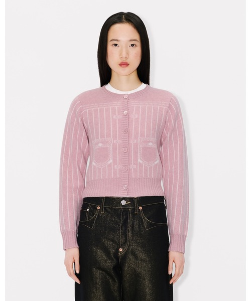 KENZO(ケンゾー)の「'KENZO トロンプルイユ' カーディガン イン ウール コットン(カーディガン/ボレロ・レディース・ピンク系その他・SMALL)」の3枚目の写真