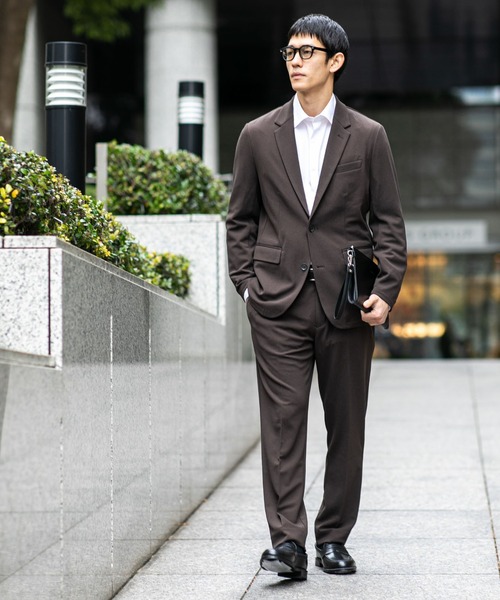 NANO universe（ナノユニバース）の「【Begin 5月号掲載 XLサイズ追加】 ｢Damerino Pack｣for Jet Setter ブークレージャージセットアップ（セットアップ・メンズ・ネイビー/チャコール/ブラウン/グレー系その他4・S/M/L/XL）」の4枚目の写真