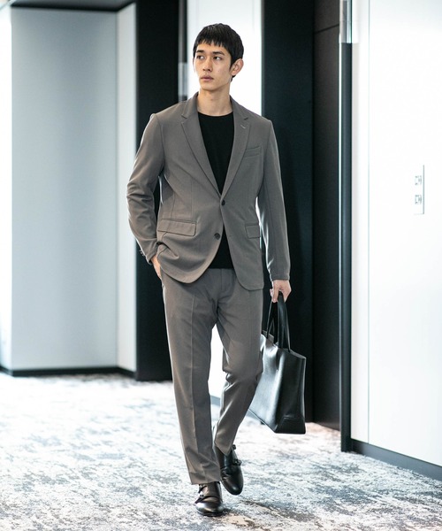 NANO universe（ナノユニバース）の「【Begin 5月号掲載 XLサイズ追加】 ｢Damerino Pack｣for Jet Setter ブークレージャージセットアップ（セットアップ・メンズ・ネイビー/チャコール/ブラウン/グレー系その他4・S/M/L/XL）」の3枚目の写真