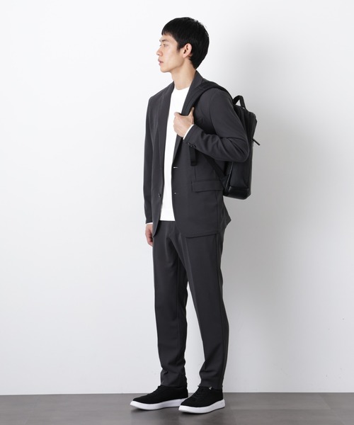 NANO universe（ナノユニバース）の「【Begin 5月号掲載 XLサイズ追加】 ｢Damerino Pack｣for Jet Setter ブークレージャージセットアップ（セットアップ・メンズ・ネイビー/チャコール/ブラウン/グレー系その他4・S/M/L/XL）」の12枚目の写真