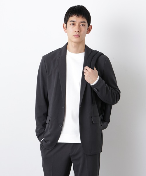 NANO universe（ナノユニバース）の「【Begin 5月号掲載 XLサイズ追加】 ｢Damerino Pack｣for Jet Setter ブークレージャージセットアップ（セットアップ・メンズ・ネイビー/チャコール/ブラウン/グレー系その他4・S/M/L/XL）」の8枚目の写真