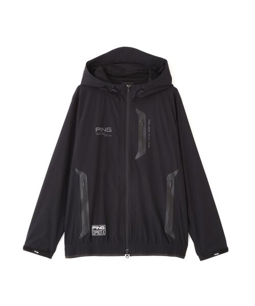 PING 2wayブルゾン　白 PING APPAREL】2WAY撥水フルジップフーディーブルゾン（ブルゾン
