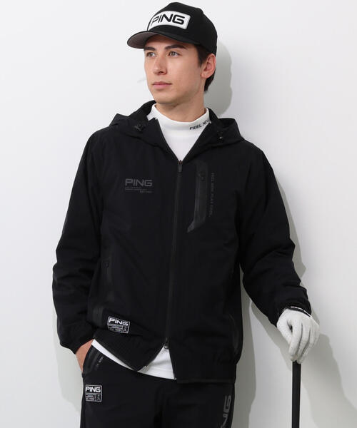 フーディー ブルゾン 撥水 PING APPAREL】2WAY撥水フルジップフーディーブルゾン（ブルゾン
