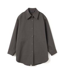 mizuiro ind ダブルクロスワイドシャツブルゾン