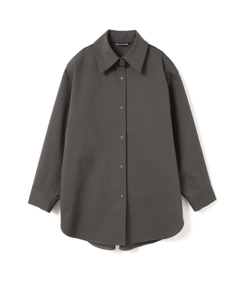 mizuiroind(ミズイロインド)の「mizuiro ind ダブルクロスワイドシャツブルゾン(その他アウター・レディース・チャコールグレー/ブラック/サンドベージュ・FREE)」の3枚目の写真