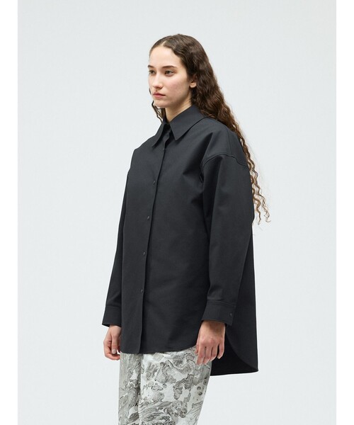 mizuiroind(ミズイロインド)の「mizuiro ind ダブルクロスワイドシャツブルゾン(その他アウター・レディース・チャコールグレー/ブラック/サンドベージュ・FREE)」の8枚目の写真