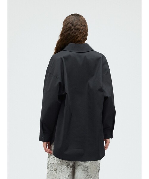 mizuiroind(ミズイロインド)の「mizuiro ind ダブルクロスワイドシャツブルゾン(その他アウター・レディース・チャコールグレー/ブラック/サンドベージュ・FREE)」の12枚目の写真