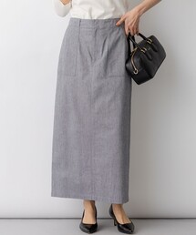 23区 L（ニジュウサンクオオキイサイズ）の「スラブツイルストレッチ Iライン スカート（スカート）」
