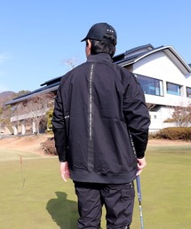 LUXE R GOLF（ラグジュ ゴルフ）の「(RM)【LUXE R GOLF】ストレッチ ブロード メッシュ切替え スタンド ハーフZIP（ナイロンジャケット）」