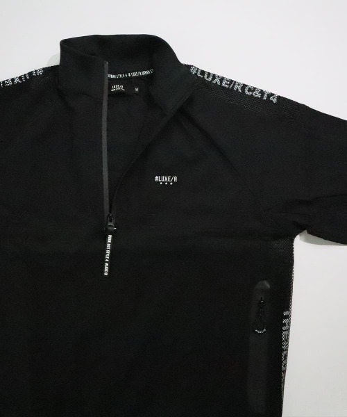 LUXE/R GOLF(ラグジュ ゴルフ)の「(RM)【LUXE/R GOLF】ストレッチ ブロード メッシュ切替え スタンド ハーフZIP(ナイロンジャケット・メンズ・ベージュ系/カーキ系/ブラック/チャコールグレー・LARGE/X-LARGE/MEDIUM)」の6枚目の写真